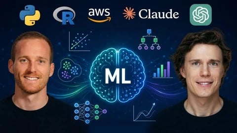 Official course cover for Machine Learning A-Z [2026]: ML, DL, AI with AWS, Python & R