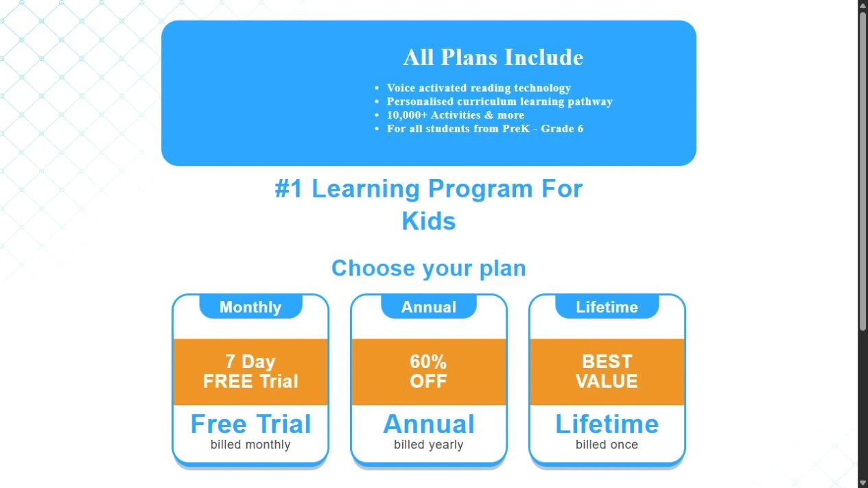 Brightzy official plan page viewed on 29 October 2026