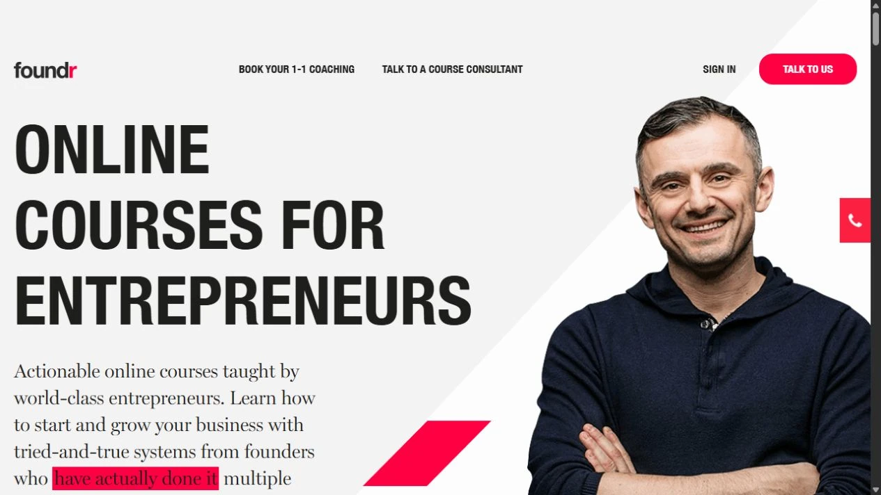 Foundr official website viewed on 29 October 2026